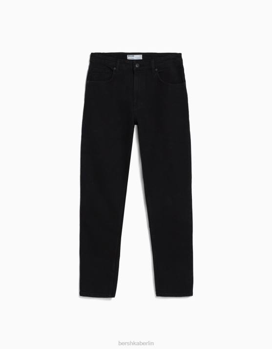 Schwarz Bershka Männer Slim-Fit-Jeans H00J3195