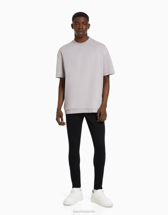 Schwarz Bershka Männer Super-Skinny-Jeans H00J3152