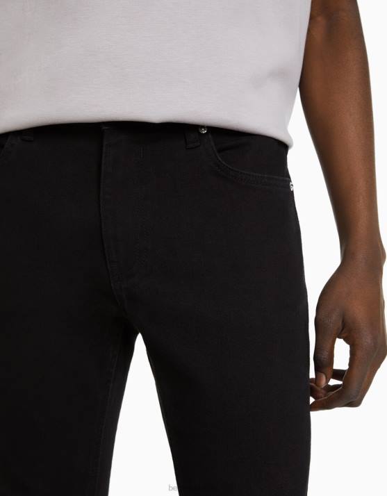 Schwarz Bershka Männer Super-Skinny-Jeans H00J3152