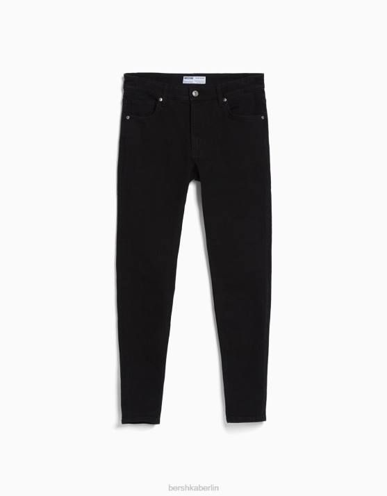Schwarz Bershka Männer Super-Skinny-Jeans H00J3152