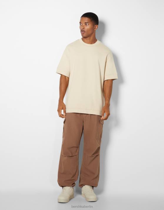 braun Bershka Männer Cargo-Fallschirmjeans H00J3204