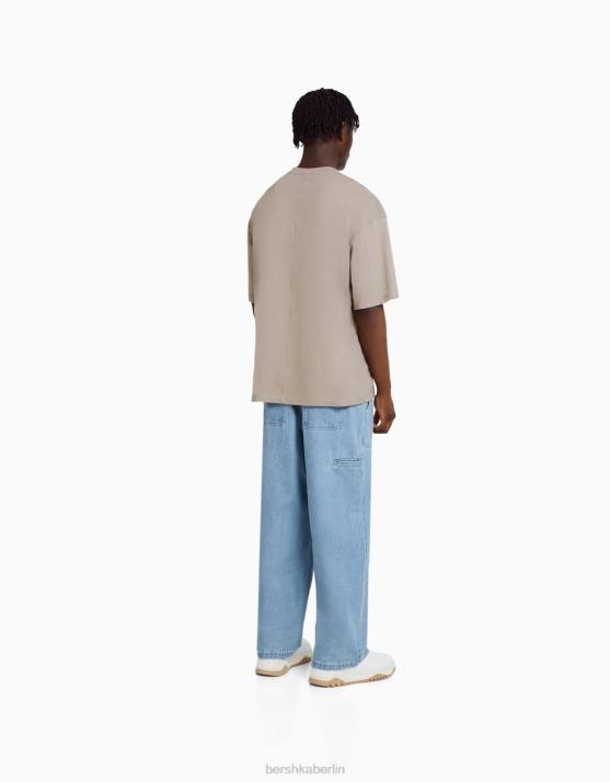 hellblau Bershka Männer Baggy-Carpenter-Jeans H00J3180