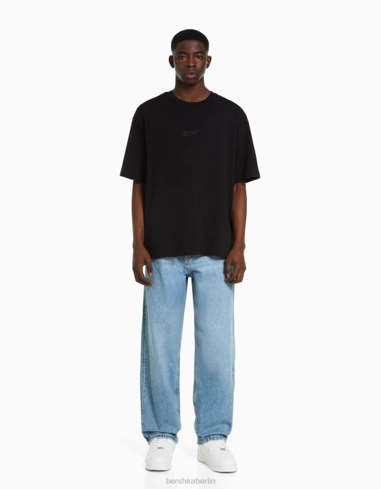 hellblau Bershka Männer Baggy-Jeans H00J3108