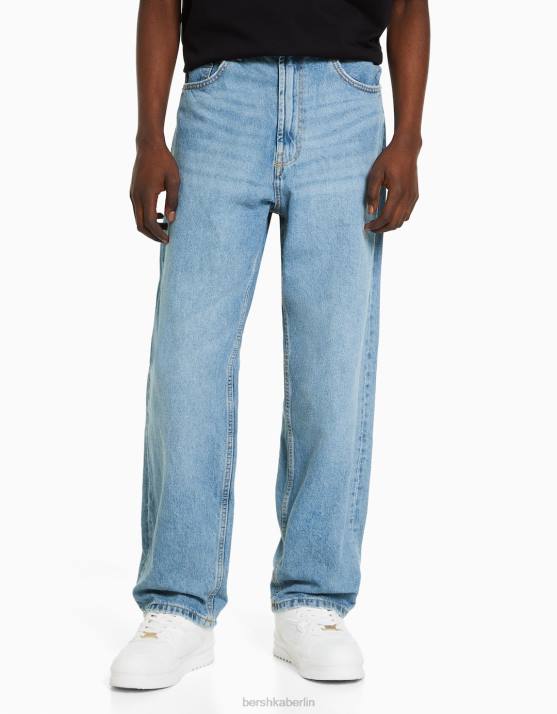 hellblau Bershka Männer Baggy-Jeans H00J3108