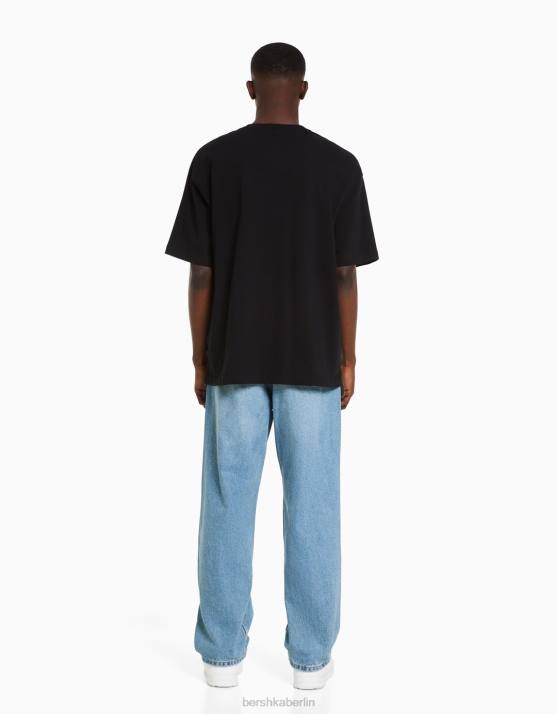 hellblau Bershka Männer Baggy-Jeans H00J3108