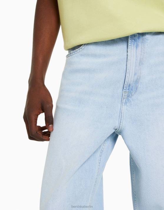 hellblau Bershka Männer Baggy-Jeans H00J3109