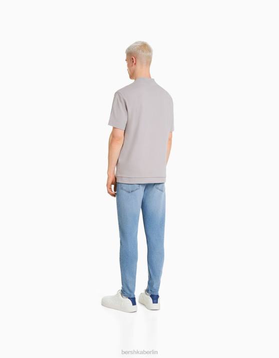 hellblau Bershka Männer Karottenjeans H00J3181