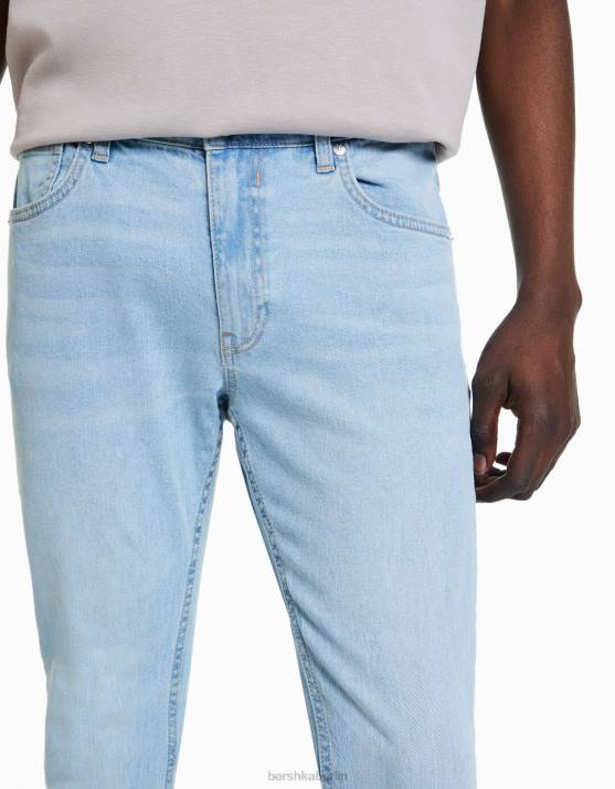 hellblau Bershka Männer Super-Skinny-Jeans H00J3151