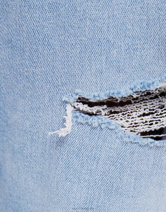 hellblau Bershka Männer Zerrissene Jogger-Jeans H00J3140