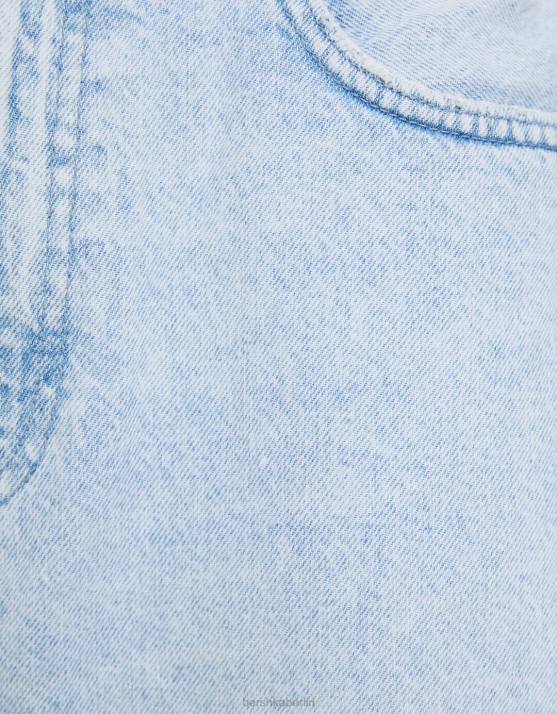 hellblau Bershka Männer locker sitzende Jeans H00J3163