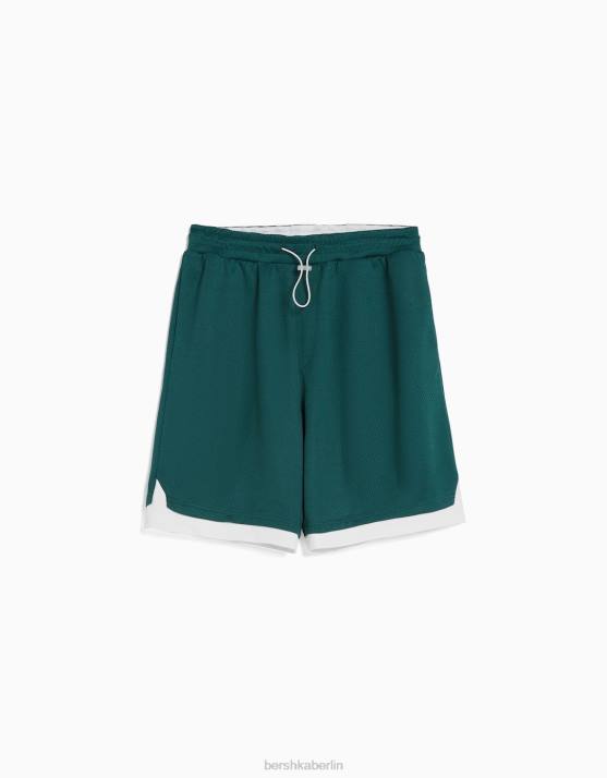 Grün Bershka Männer Mesh-Bermudashorts H00J3298