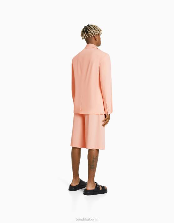 Rosa Bershka Männer Taillierte Bermudashorts mit weitem Bein H00J3371