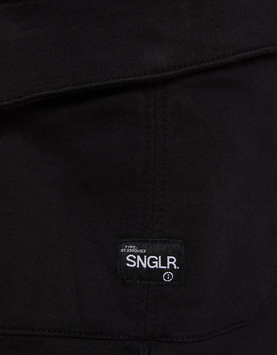 Schwarz Bershka Männer Cargo-Bermuda-Sweatshorts H00J3322