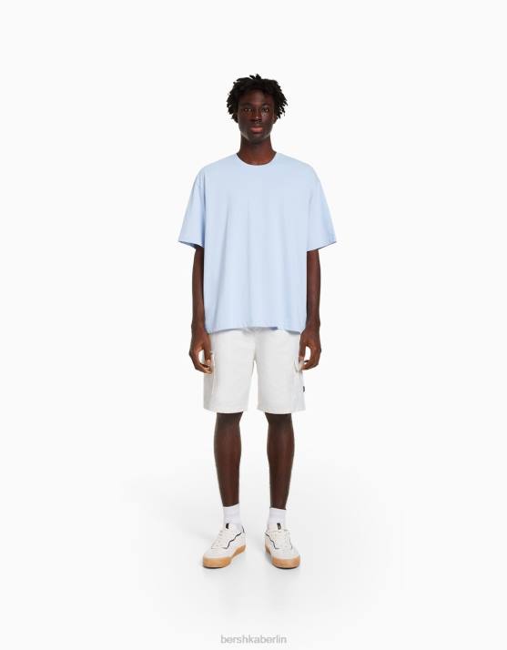 Weiss Bershka Männer Cargo-Bermuda-Sweatshorts H00J3323