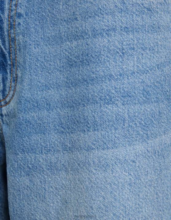 hellblau Bershka Männer Baggy-Jeans-Bermudashorts H00J3336