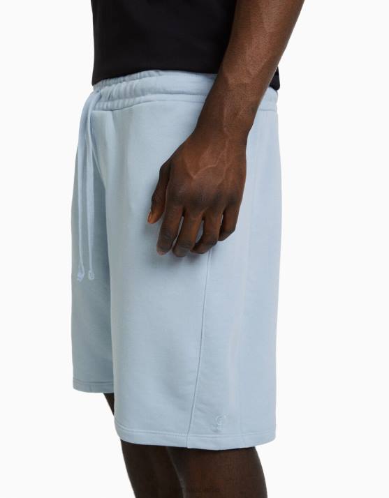 hellblau Bershka Männer Basic-Plüsch-Bermudashorts H00J3319