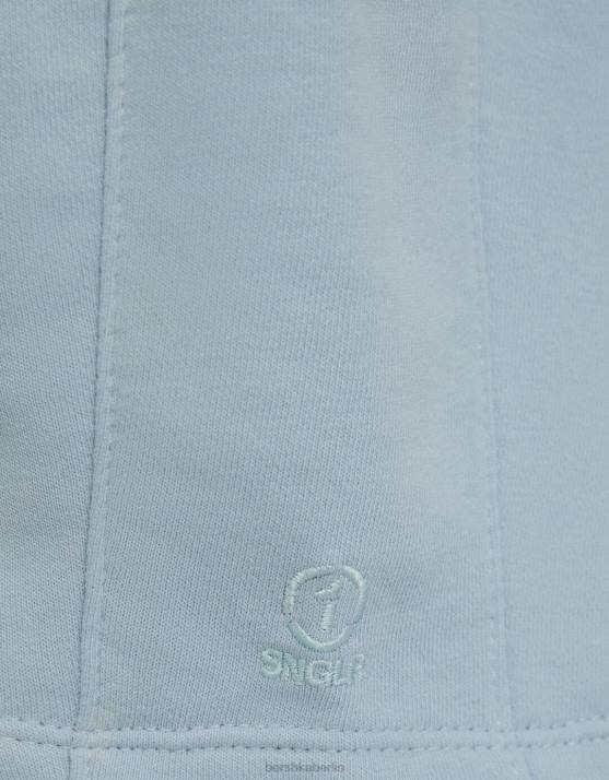 hellblau Bershka Männer Basic-Plüsch-Bermudashorts H00J3319