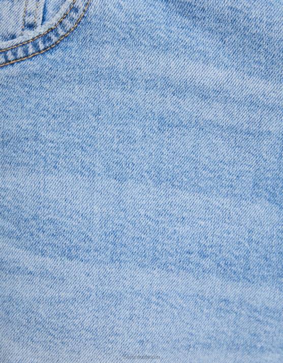 hellblau Bershka Männer Zerrissene Denim-Bermudashorts H00J3342