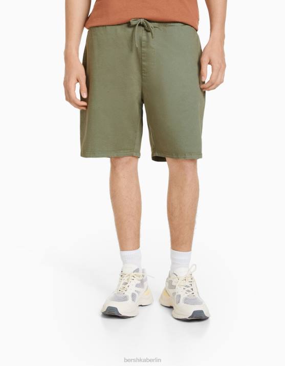 khaki Bershka Männer Bermuda-Jogginghose H00J3355