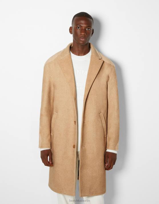 Kamel Bershka Männer Komfortmantel H00J3092
