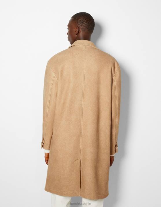 Kamel Bershka Männer Komfortmantel H00J3092