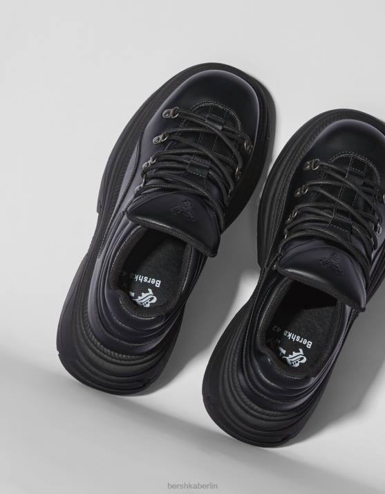Schwarz Bershka Männer Schuhe mit dicken Sohlen H00J3569