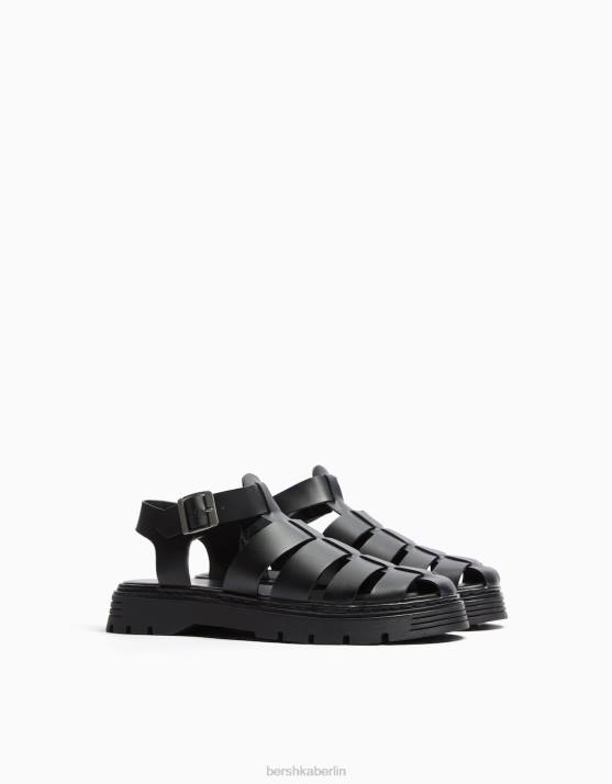 Schwarz Bershka Männer Käfigsandalen H00J3025