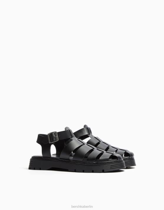 Schwarz Bershka Männer Käfigsandalen H00J3539