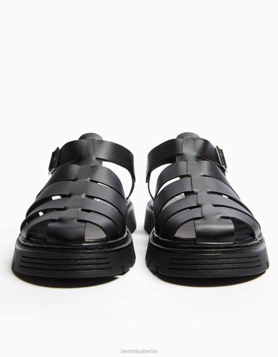 Schwarz Bershka Männer Käfigsandalen H00J3546
