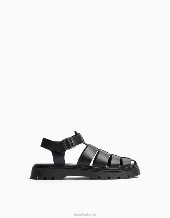 Schwarz Bershka Männer Käfigsandalen H00J3546