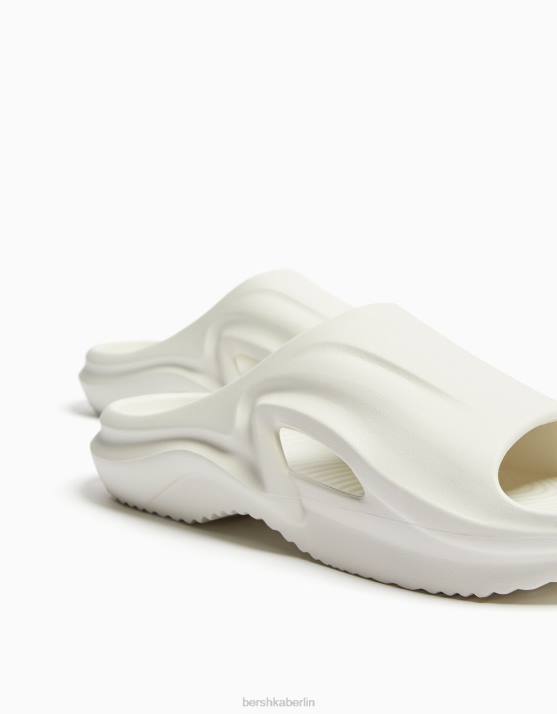 Weiss Bershka Männer technische Sandalen H00J3554