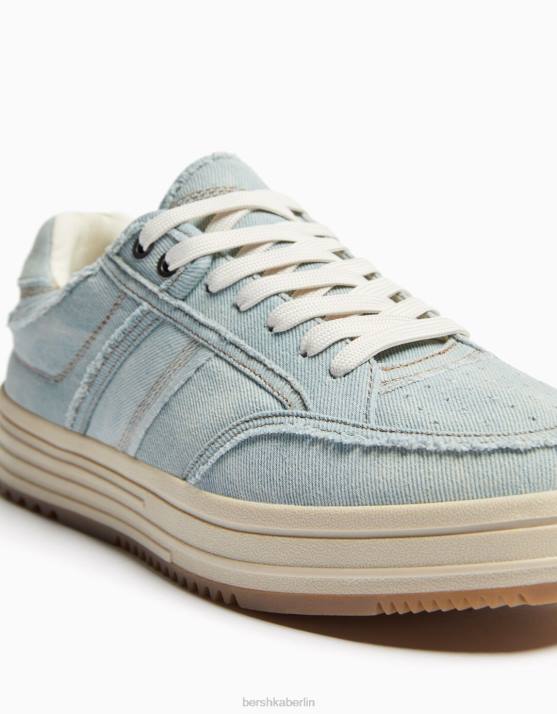 Blau Bershka Männer Jeans-Sneaker H00J3502