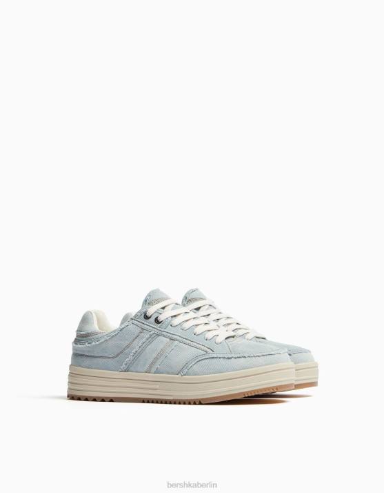 Blau Bershka Männer Jeans-Sneaker H00J3503