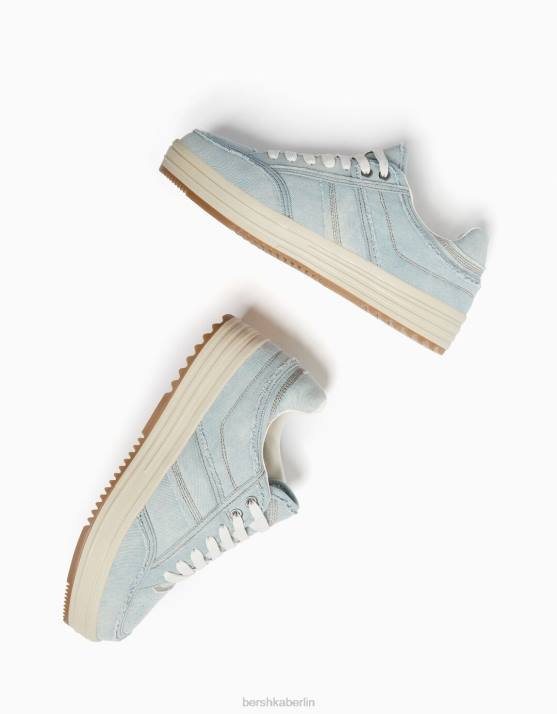 Blau Bershka Männer Jeans-Sneaker H00J3503