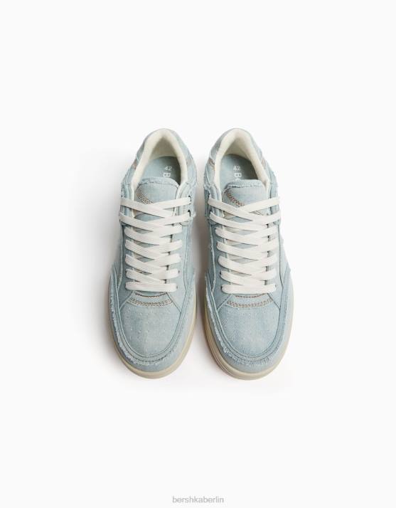 Blau Bershka Männer Jeans-Sneaker H00J3503