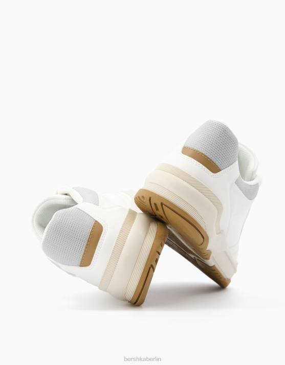 Blau Bershka Männer kontrastierende Turnschuhe H00J3480