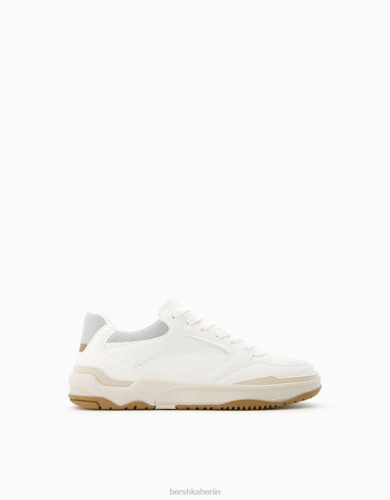 Blau Bershka Männer kontrastierende Turnschuhe H00J3480