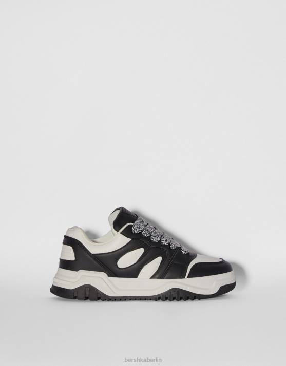Schwarz Bershka Männer klobige Turnschuhe H00J3492