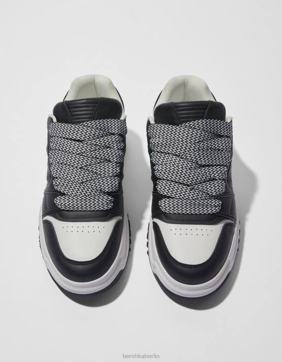 Schwarz Bershka Männer klobige Turnschuhe H00J3494