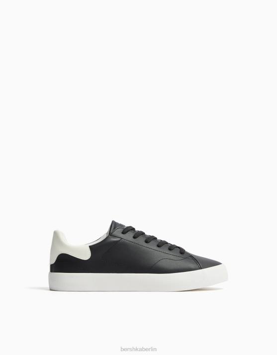 Schwarz Bershka Männer kontrastierende Turnschuhe H00J3482