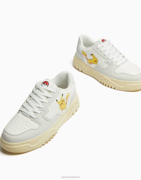 Weiss Bershka Männer Pokémon-Sneaker H00J3478
