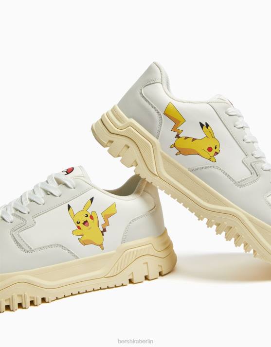 Weiss Bershka Männer Pokémon-Sneaker H00J3478