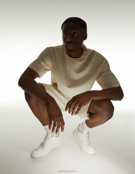 Weiss Bershka Männer mehrschichtige Sneaker H00J3467