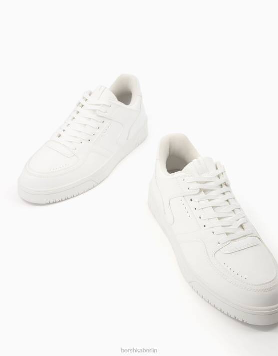 Weiss Bershka Männer mehrschichtige Sneaker H00J3473