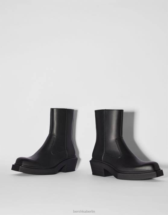 Schwarz Bershka Männer Cowboy-Stiefeletten H00J3572