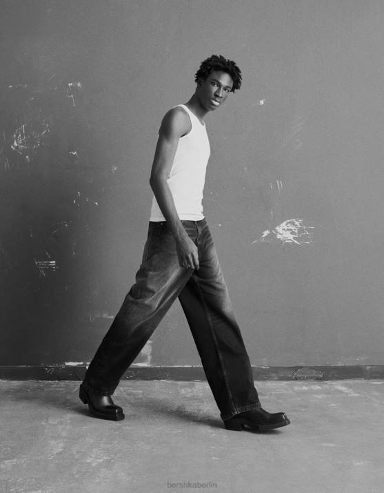 Schwarz Bershka Männer Cowboystiefel H00J3570