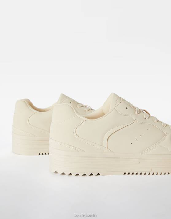 Creme Bershka Männer mehrschichtige Sneaker H00J3465