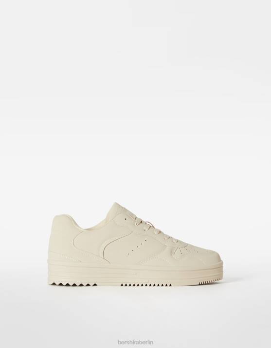 Creme Bershka Männer mehrschichtige Sneaker H00J3465