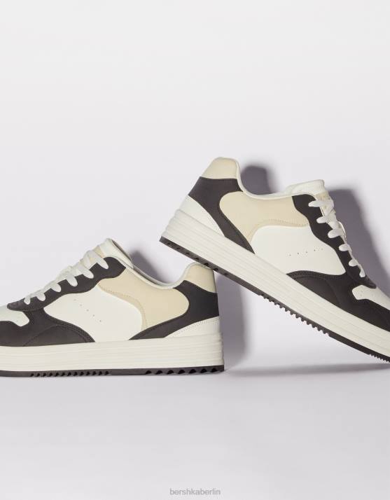 Schwarz Bershka Männer mehrschichtige Sneaker H00J3459