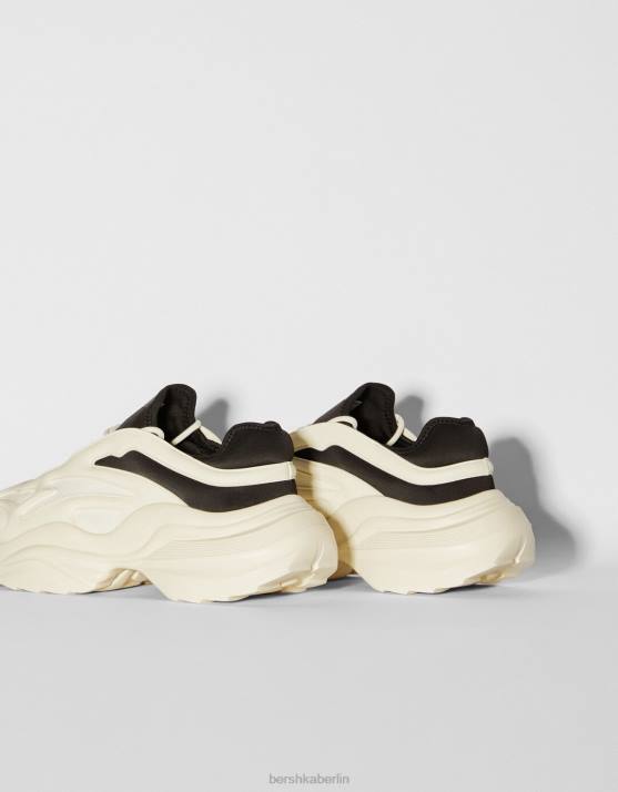Weiss Bershka Männer Sneakers mit technischen Teilen H00J3512